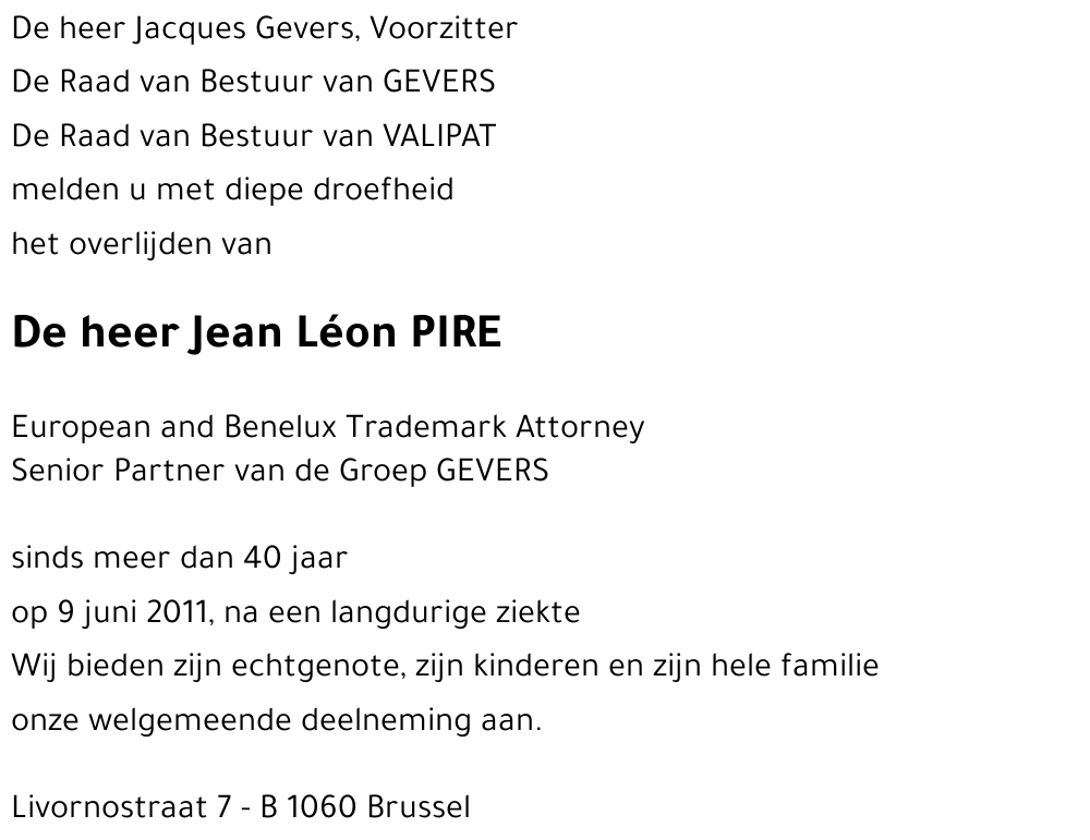 Jean Léon PIRE