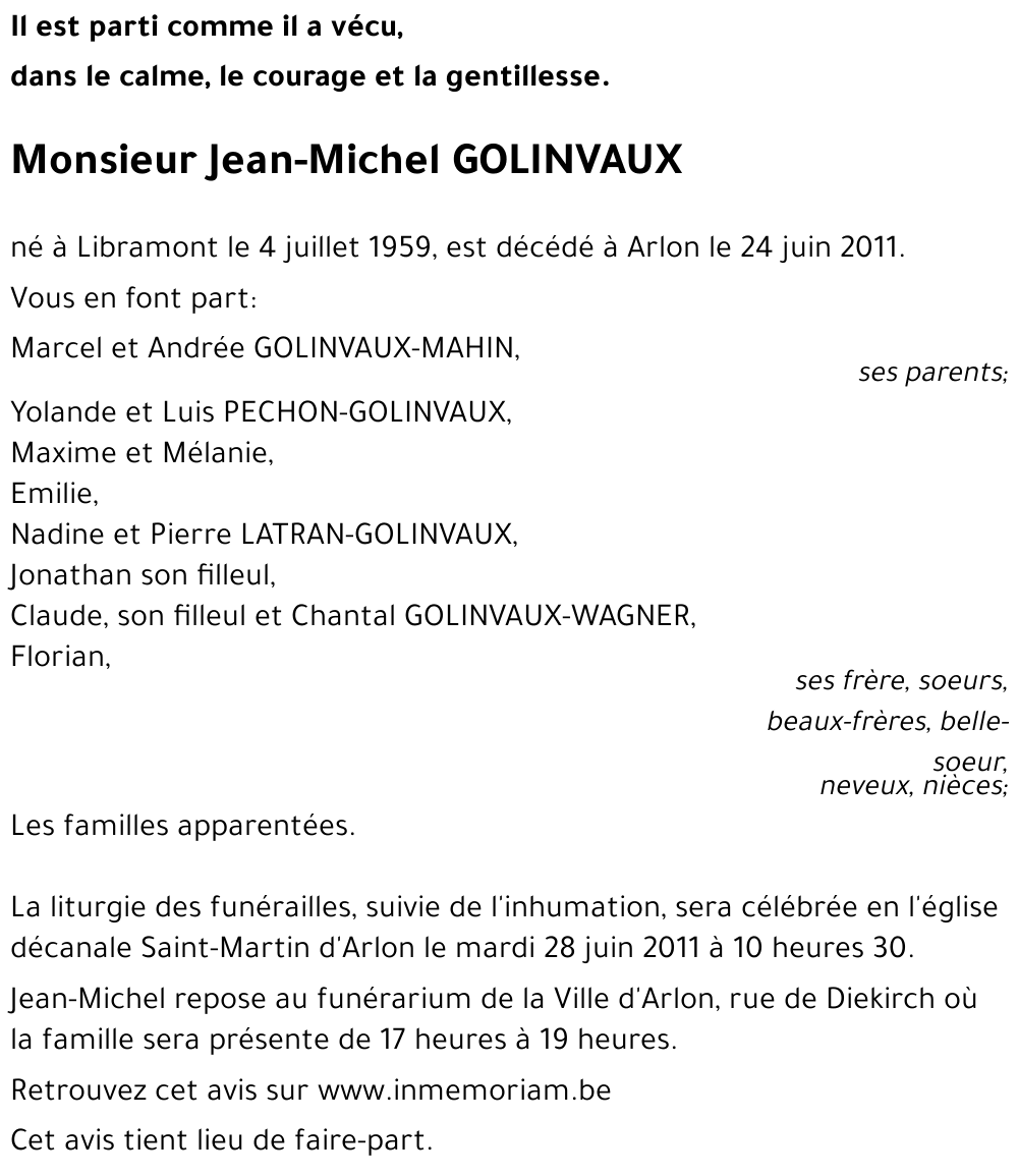 Jean-Michel GOLINVAUX