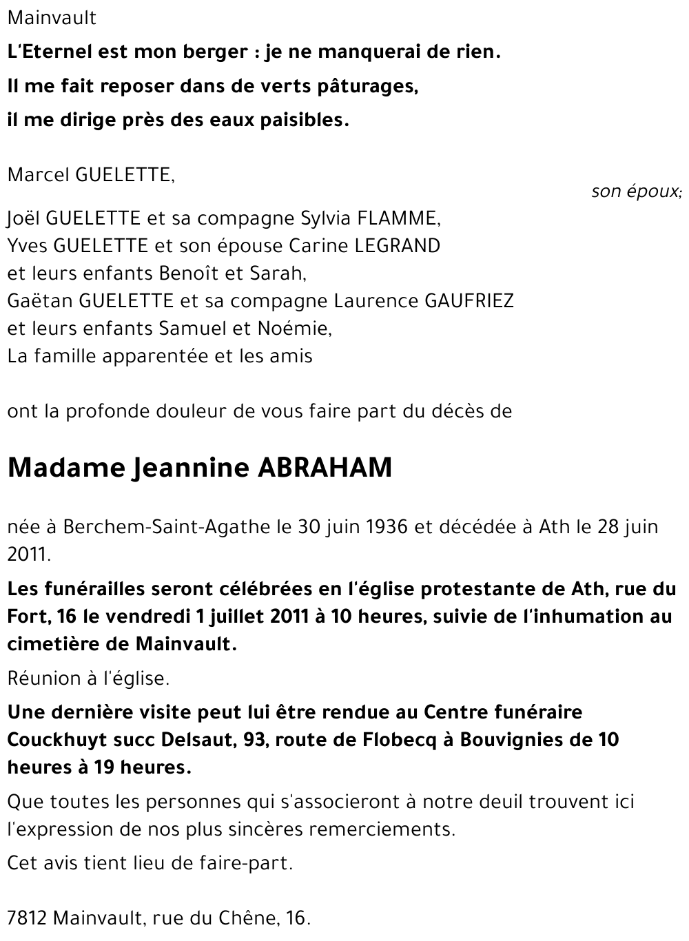Jeannine ABRAHAM