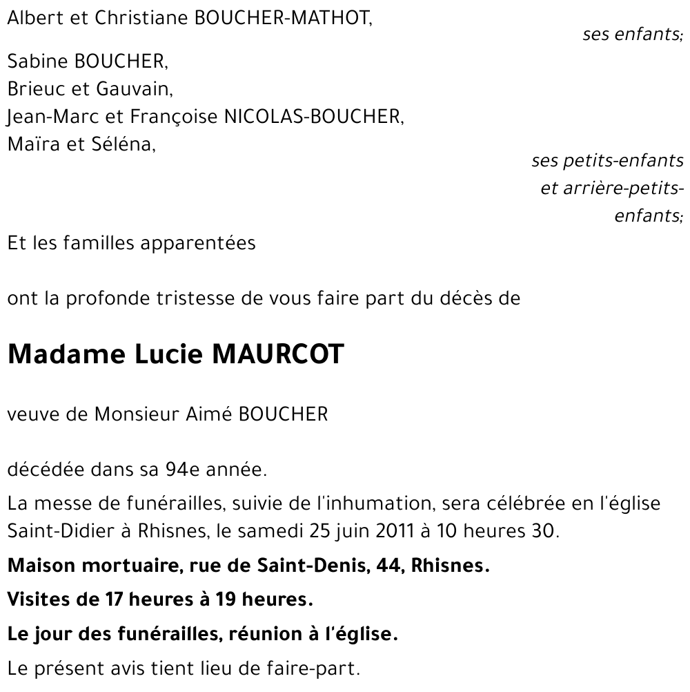 Lucie MAURCOT