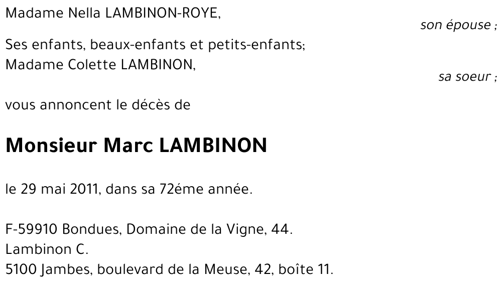 Marc LAMBINON