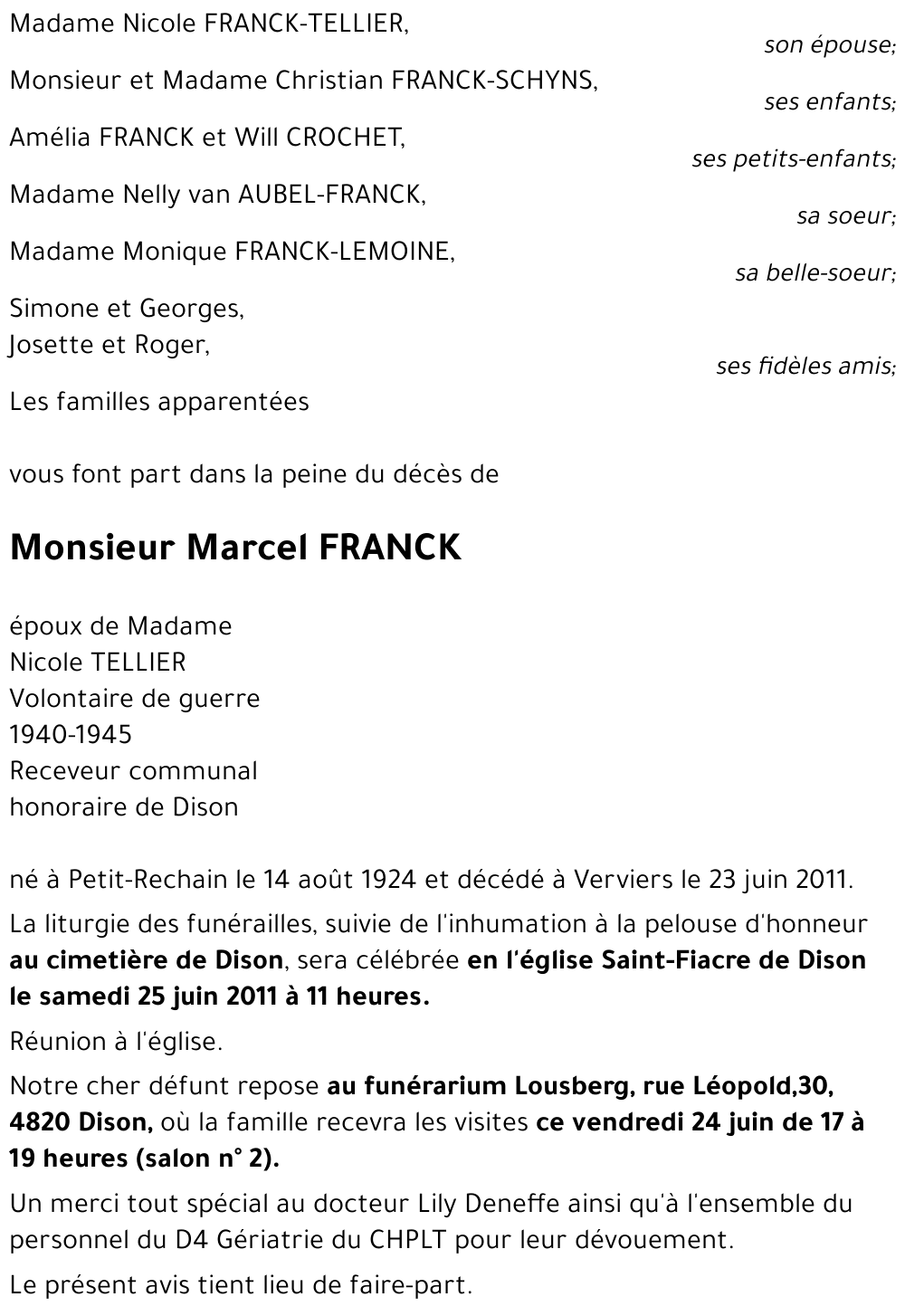 Marcel FRANCK