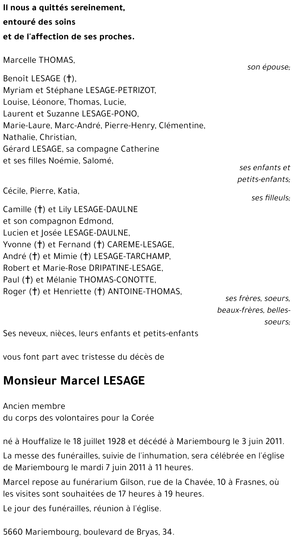 Marcel LESAGE