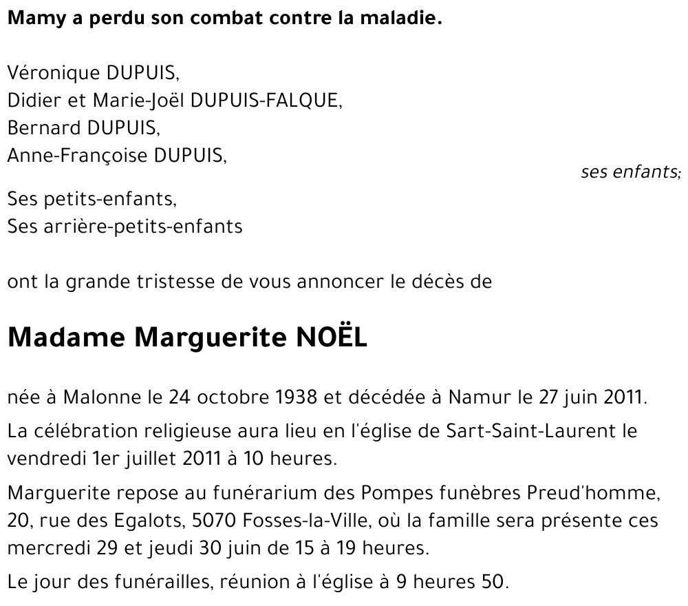 Marguerite NOEL