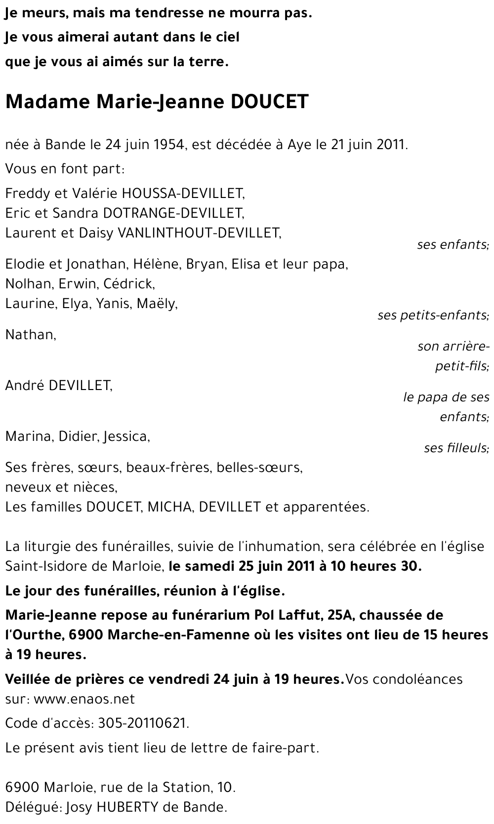 Marie-Jeanne DOUCET