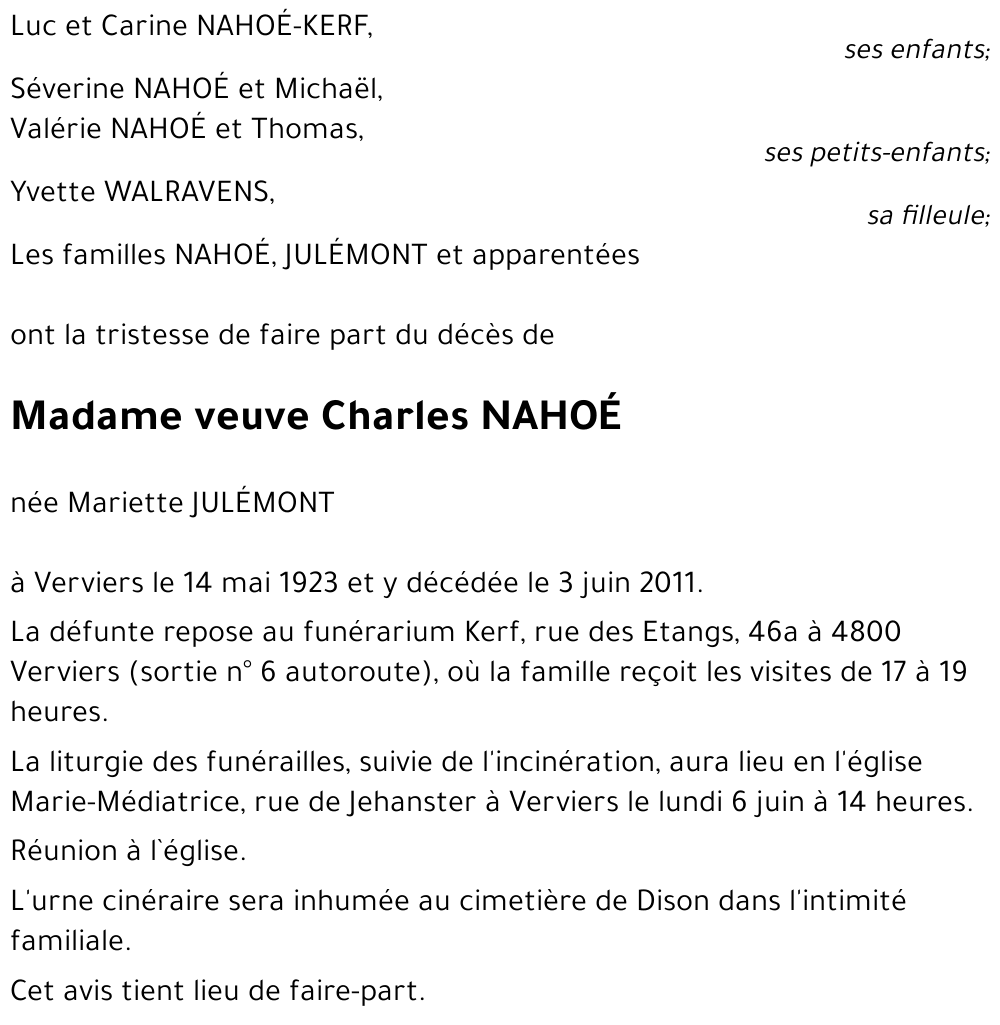 Mariette JULéMONT
