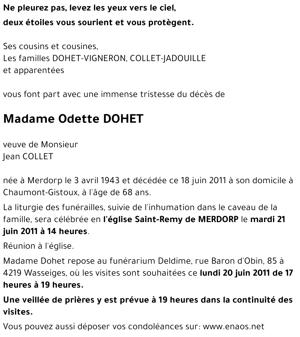 Odette DOHET