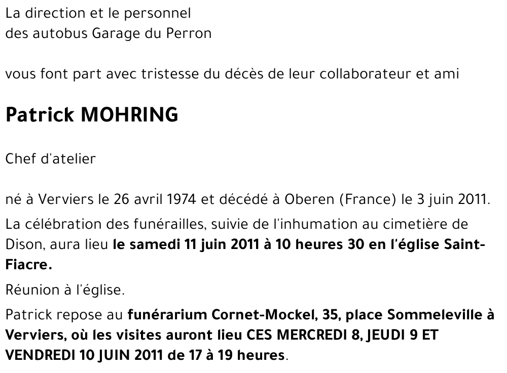 Patrick MOHRING