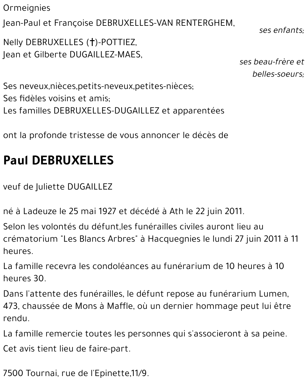 Paul Debruxelles