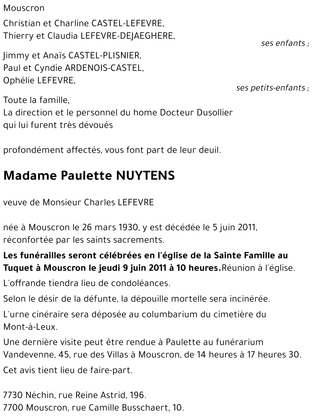 Paulette NUYTENS