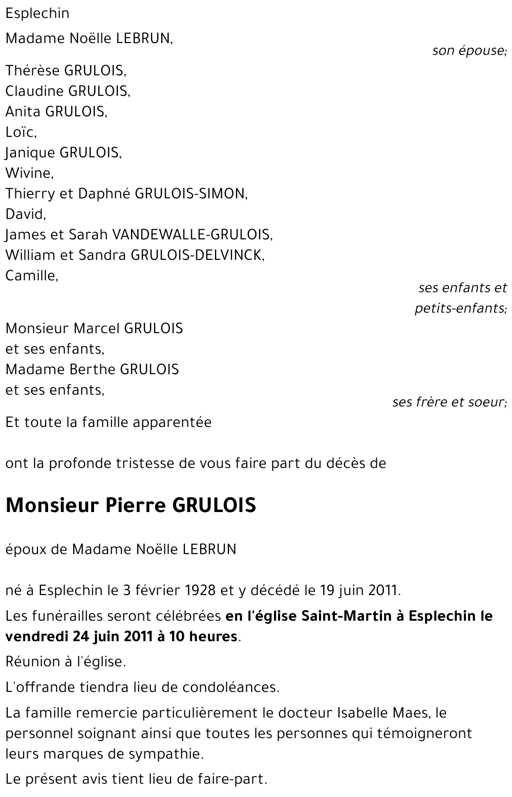 Pierre GRULOIS