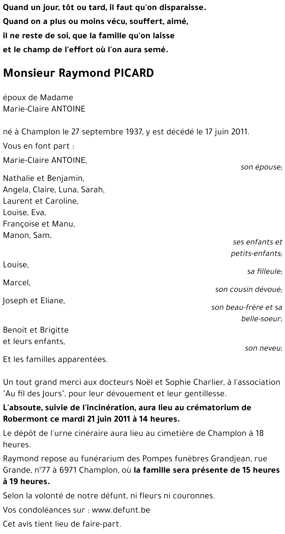 Raymond PICARD