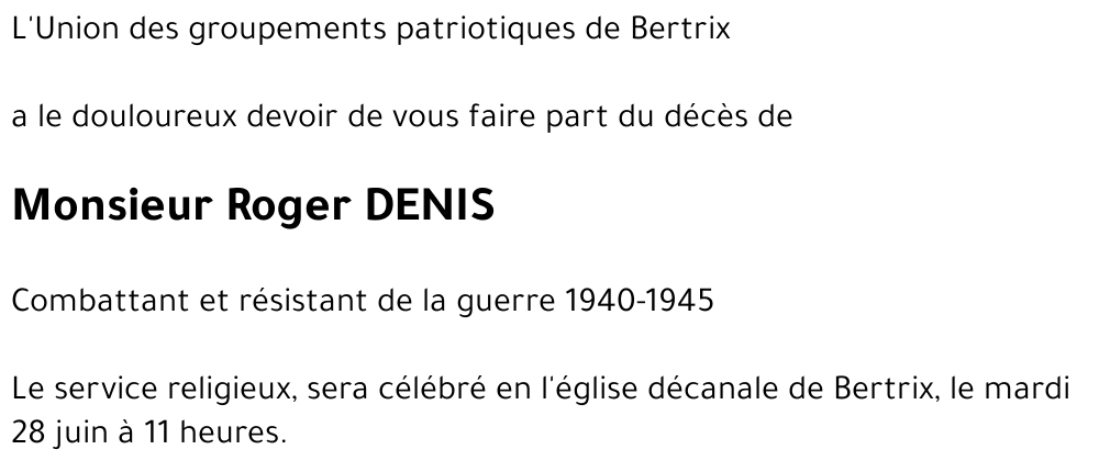 Roger DENIS