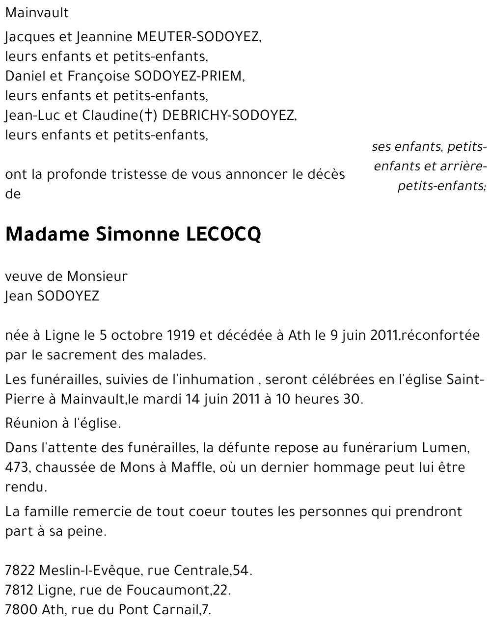 Simonne Lecocq