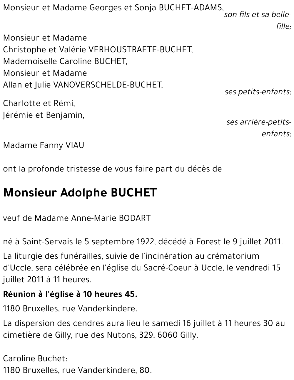 Adolphe BUCHET