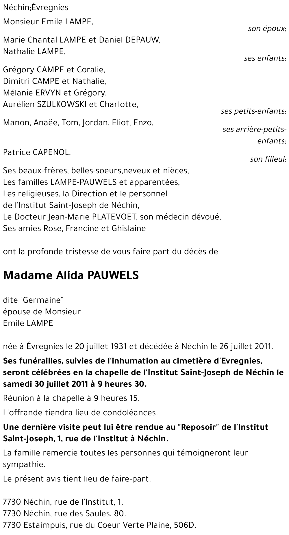 Alida PAUWELS