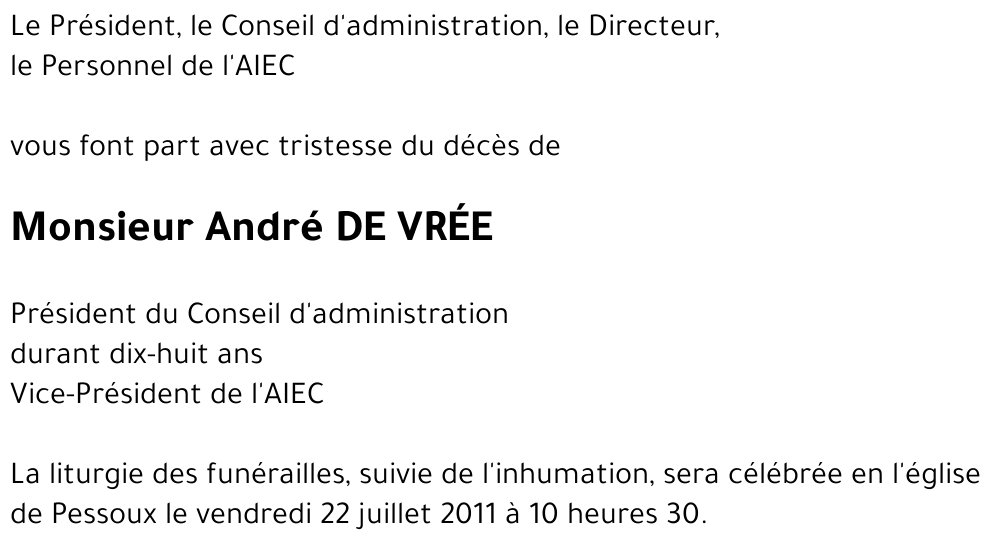 André DE VREE