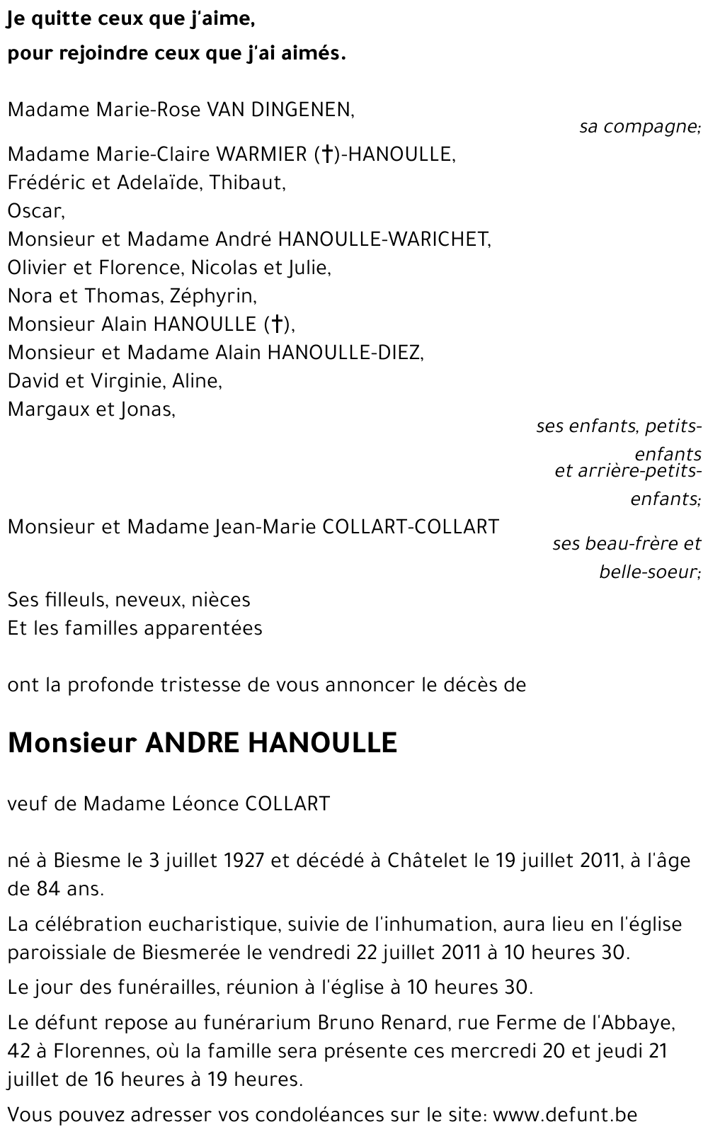 ANDRE HANOULLE