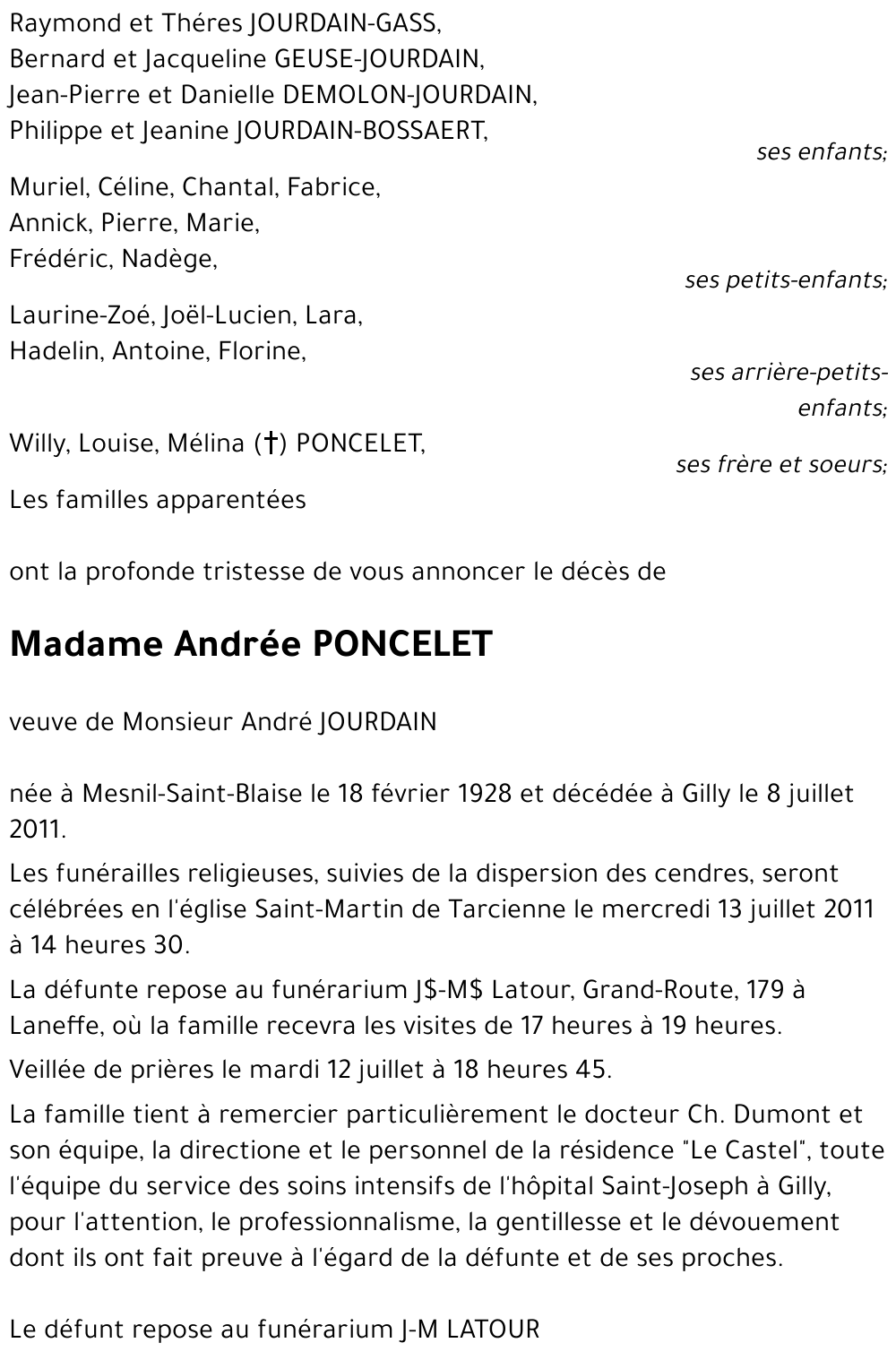 Andrée PONCELET