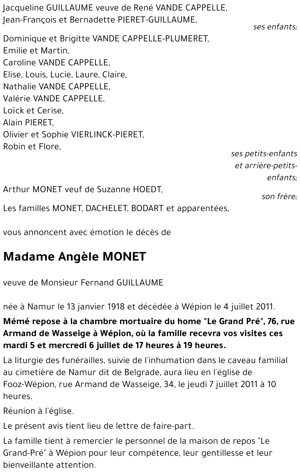 Angèle MONET