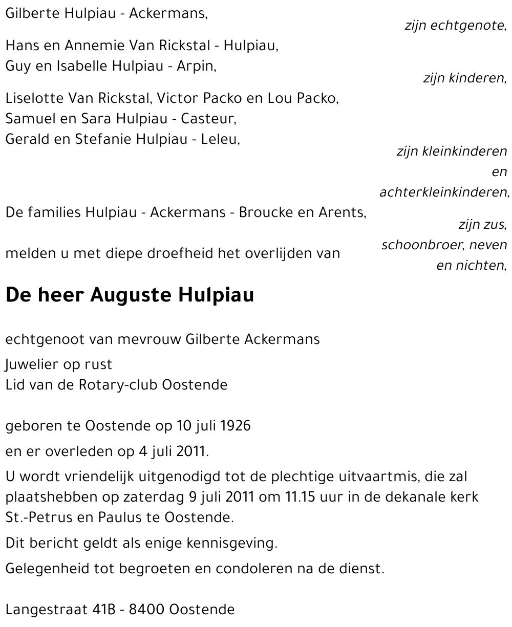 Auguste Hulpiau