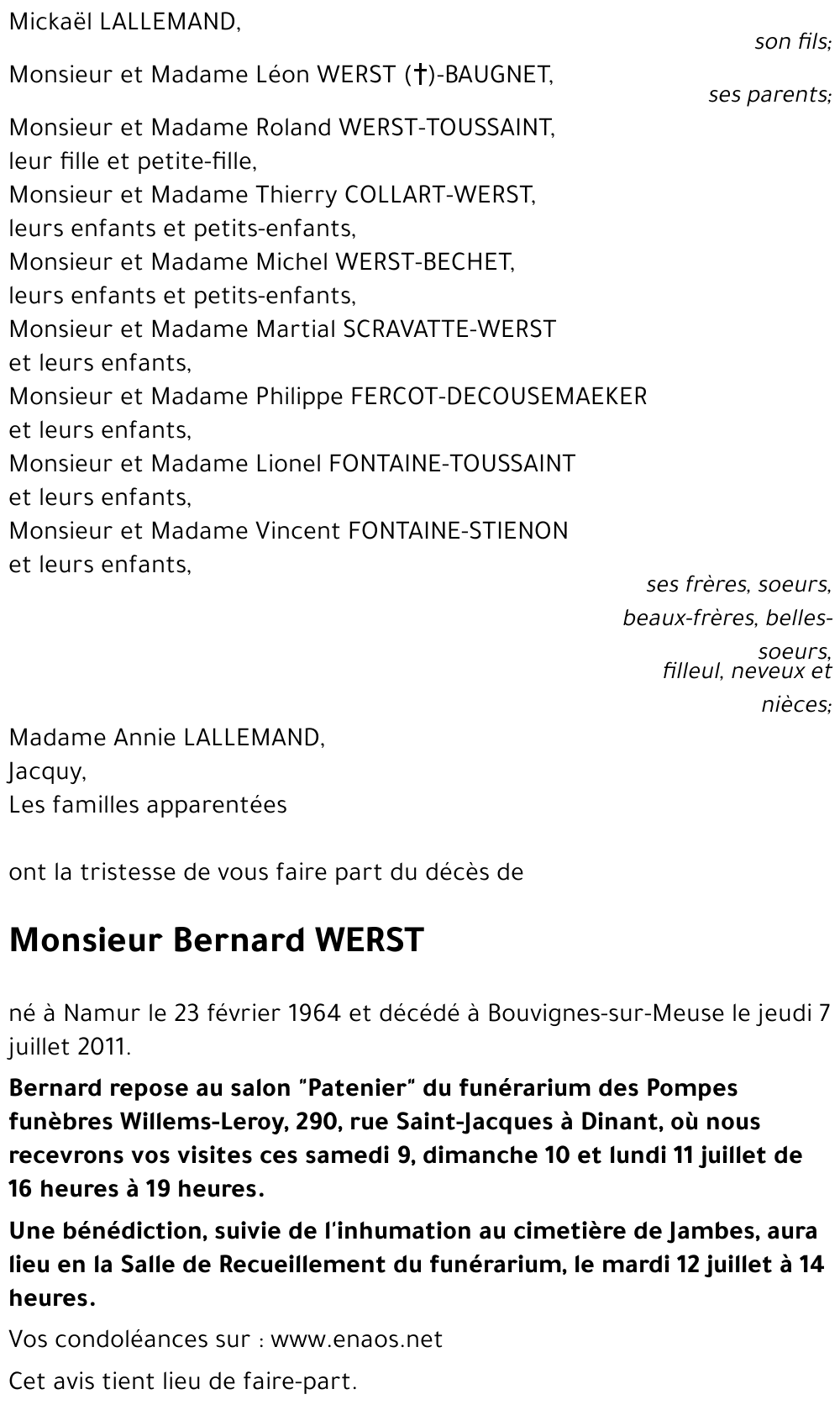 Bernard WERST
