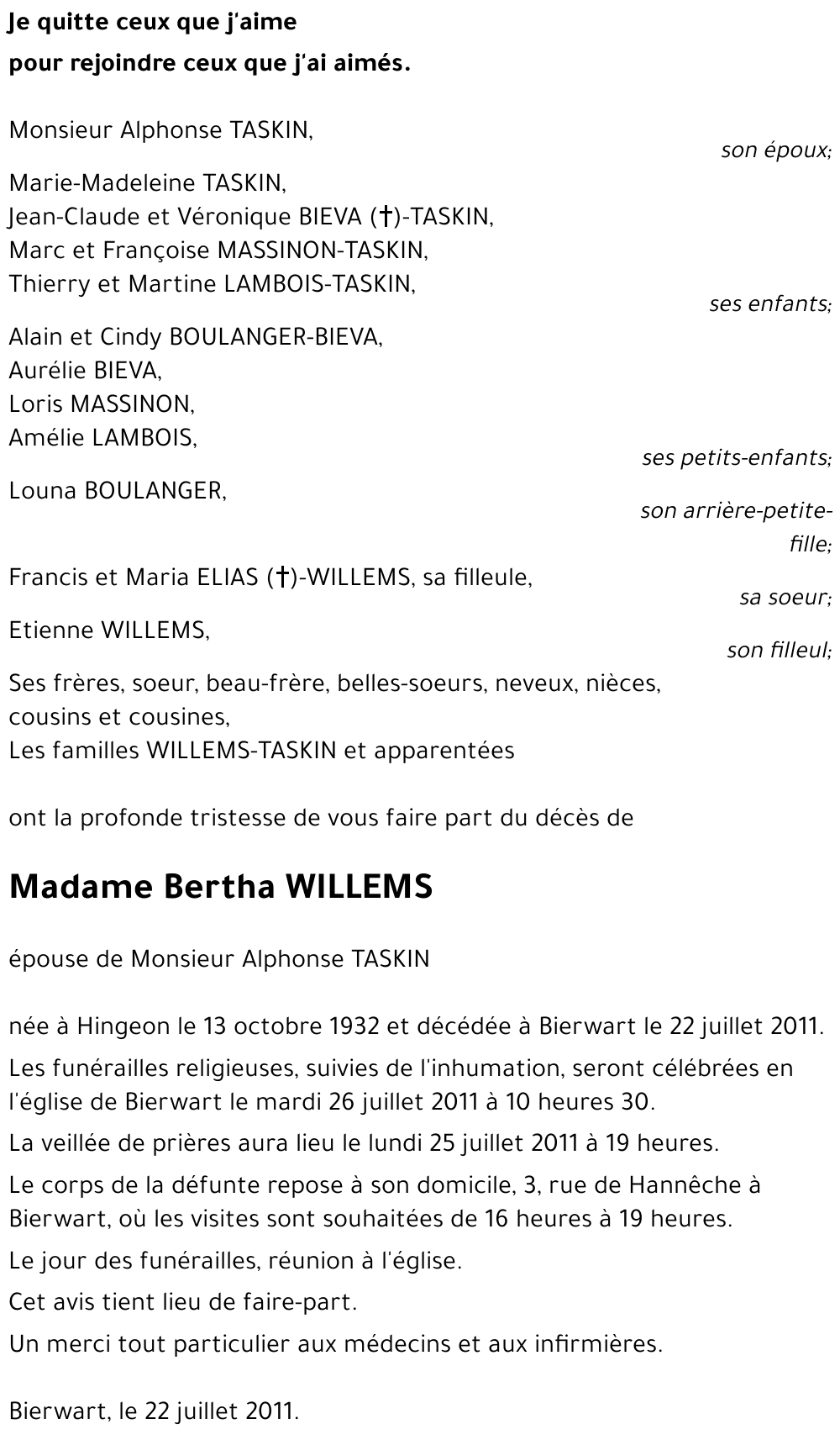 Bertha WILLEMS