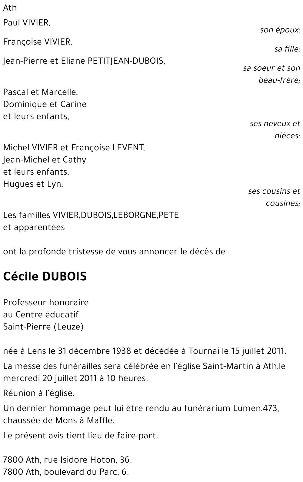 Cécile DUBOIS