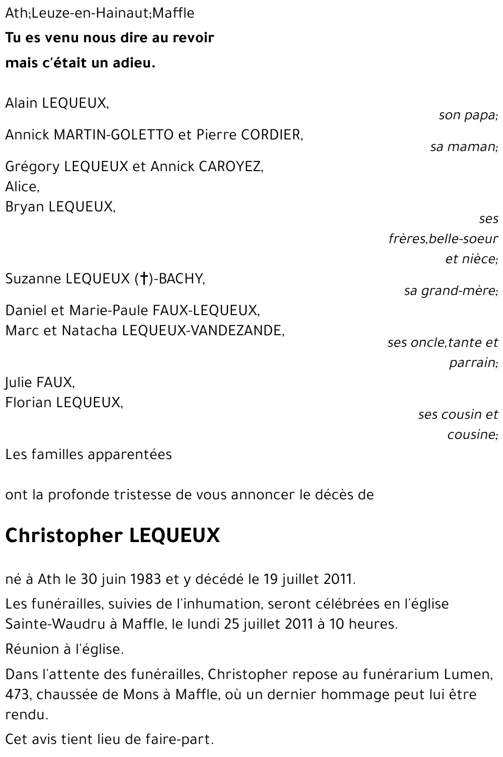 Christopher LEQUEUX