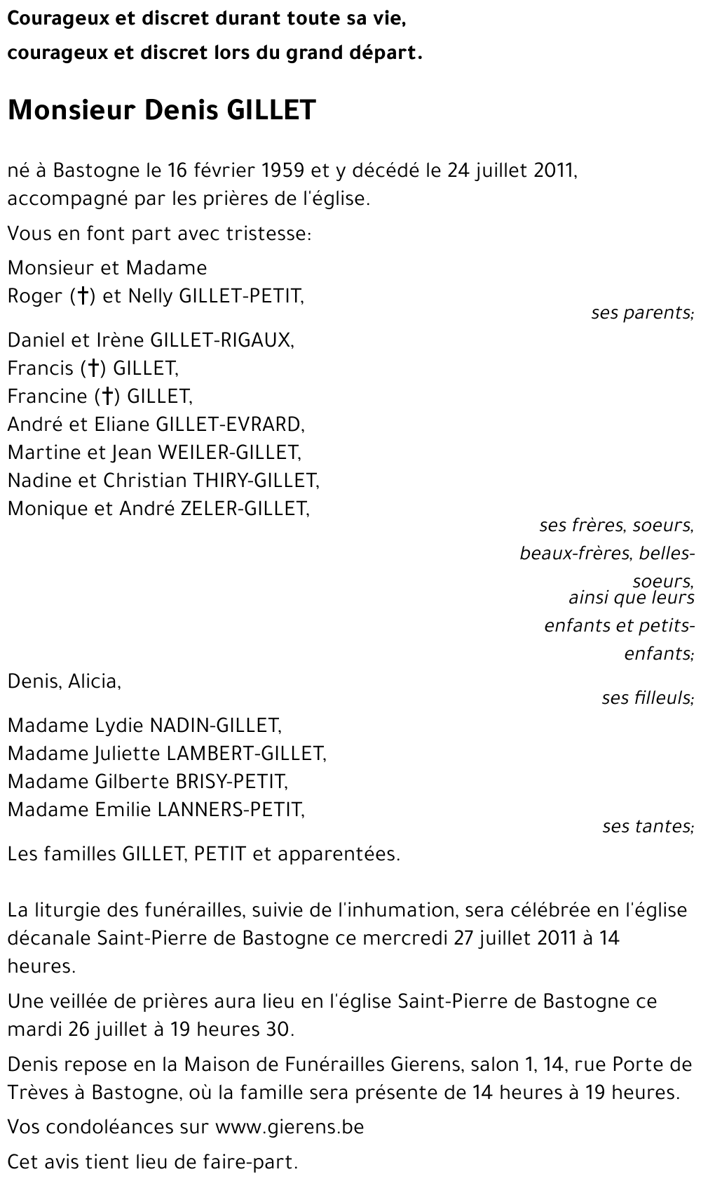 Denis GILLET