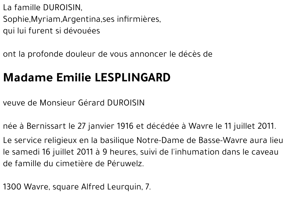 Emilie LESPLINGARD