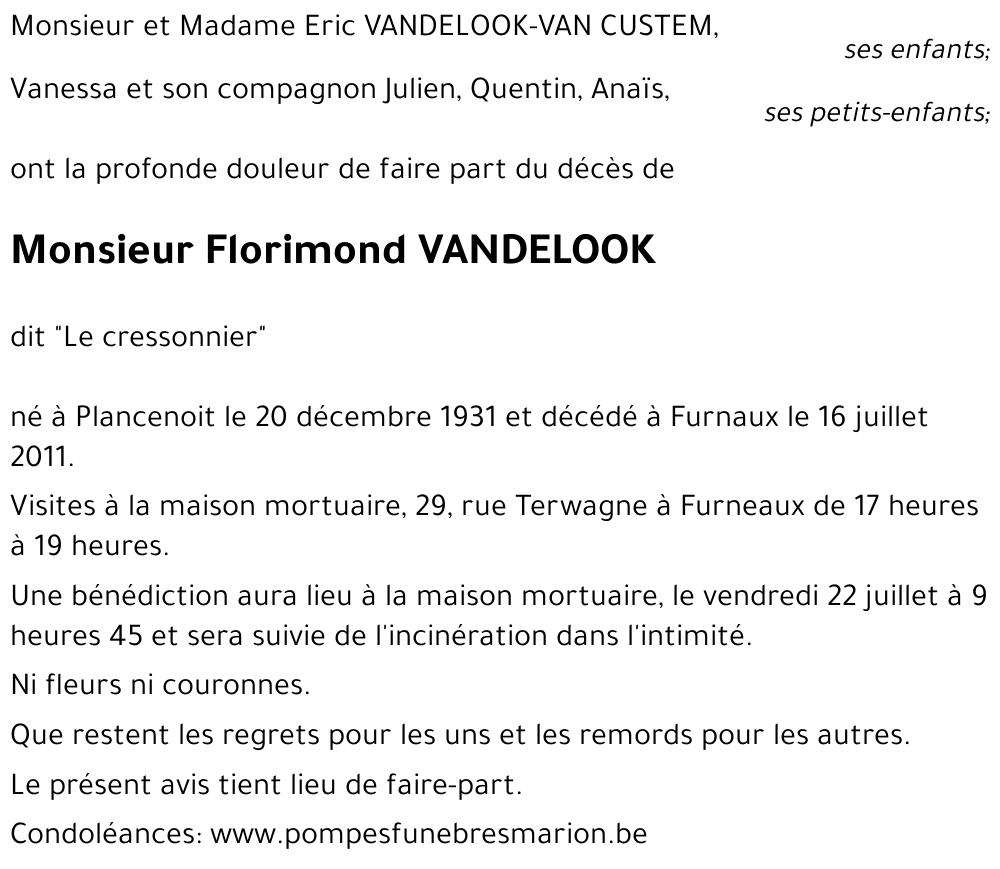 Florimond VANDELOOK