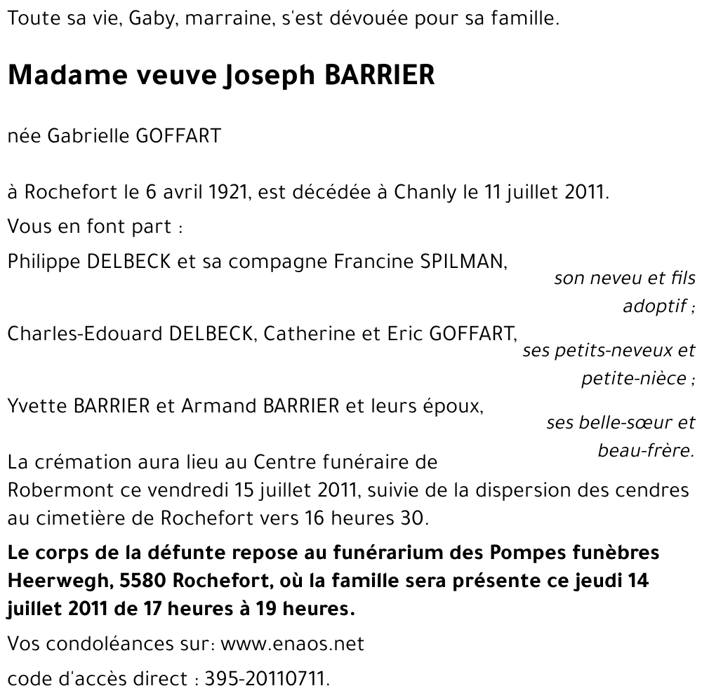 Gabrielle GOFFART