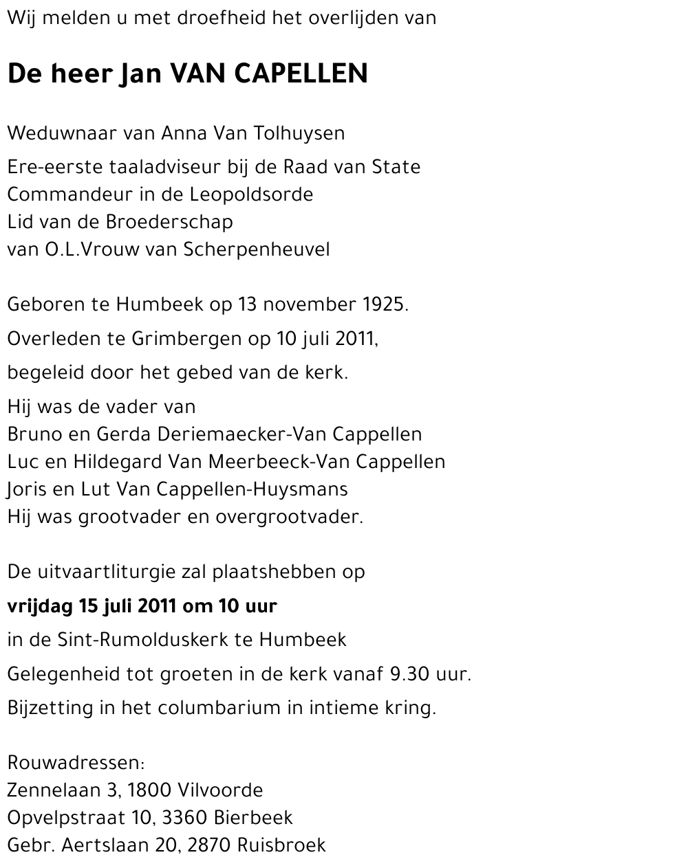 Jan VAN CAPELLEN
