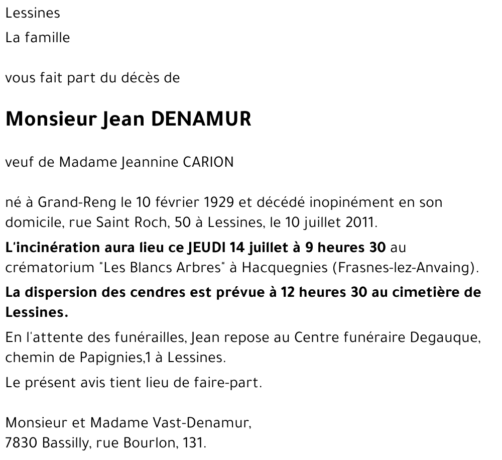Jean DENAMUR