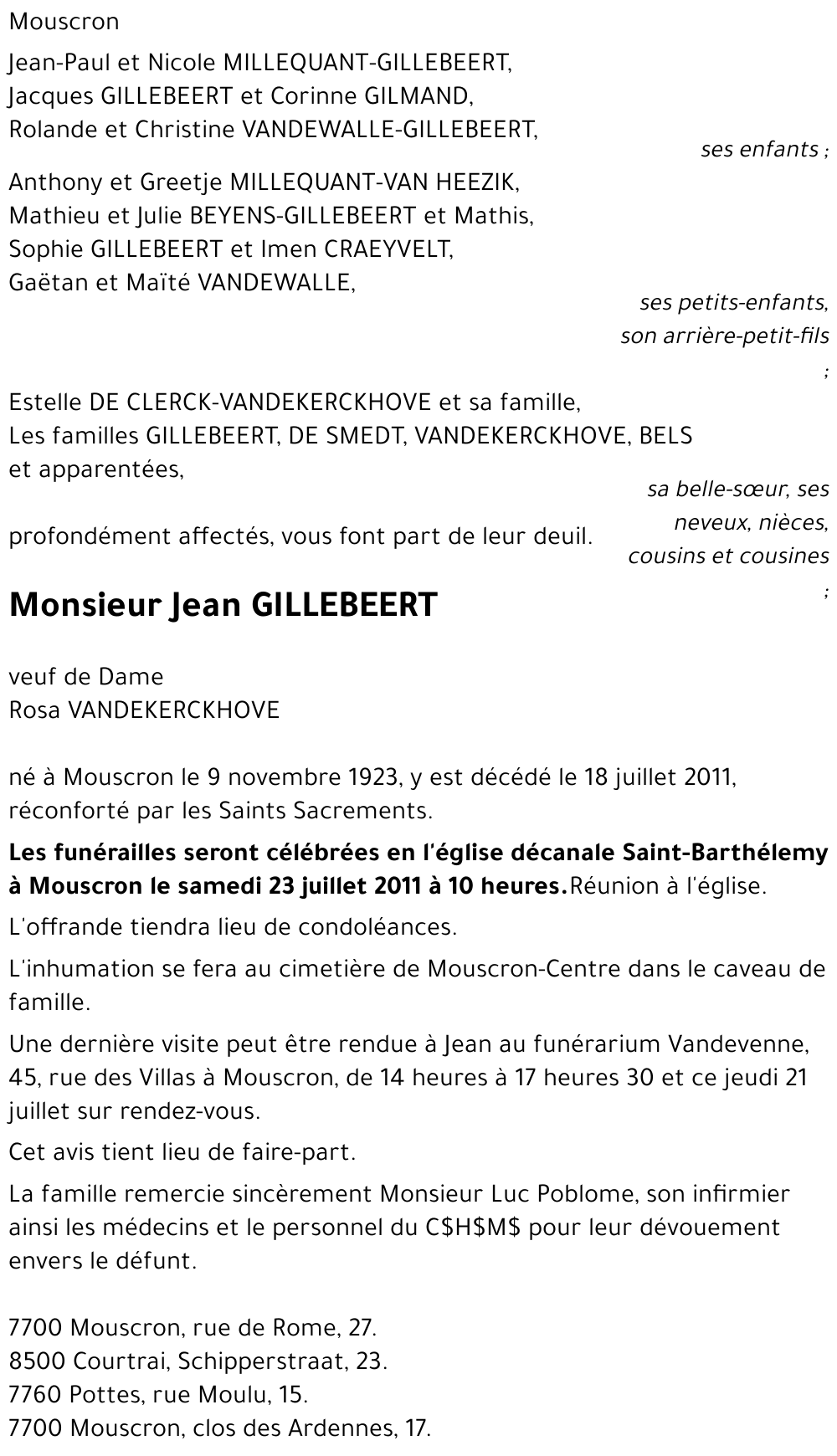 Jean GILLEBERT