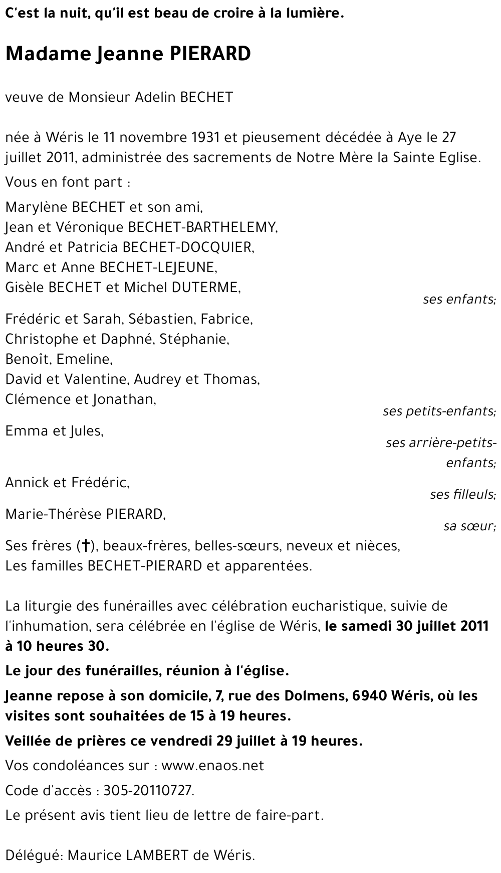 Jeanne PIERARD