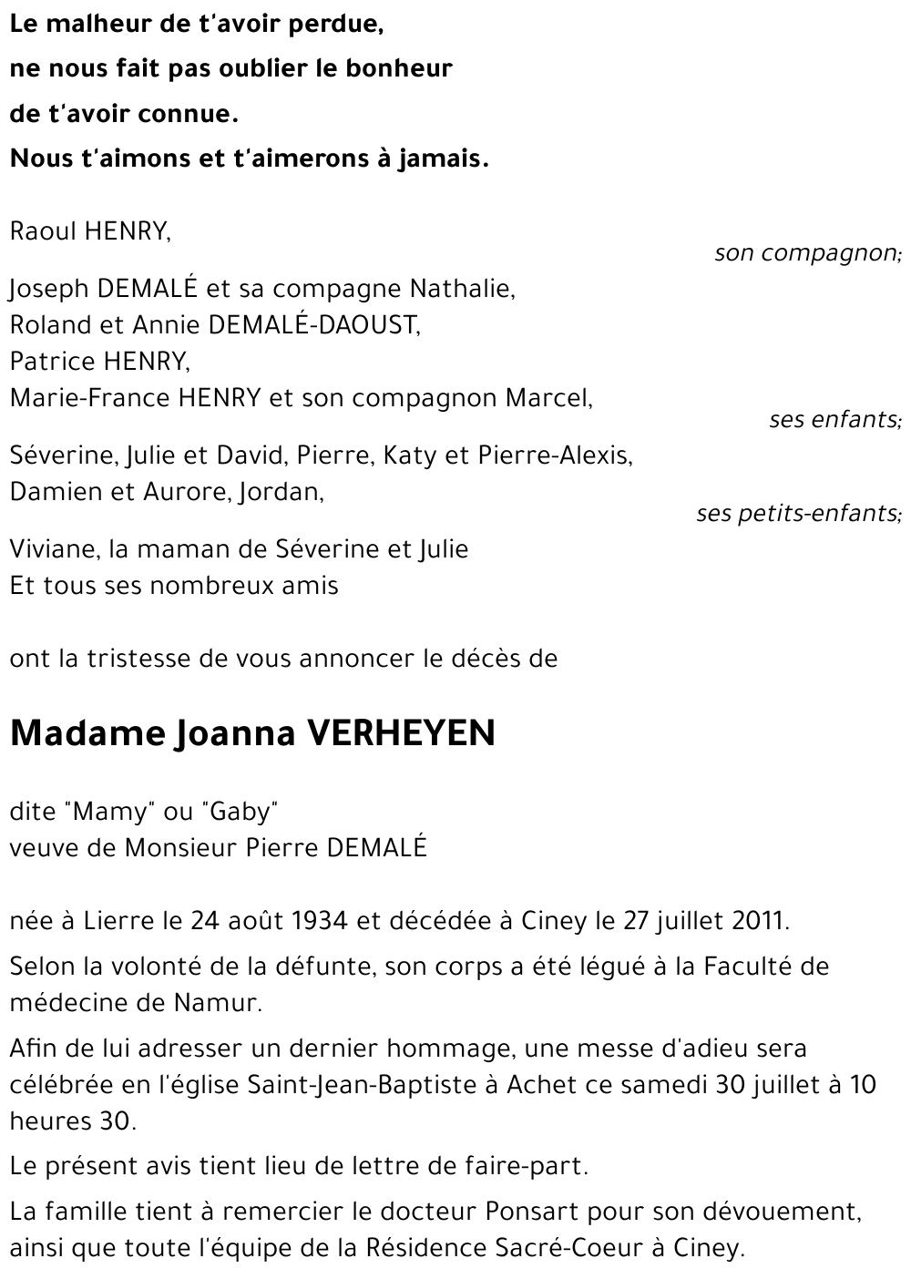 Johanna VERHEYEN