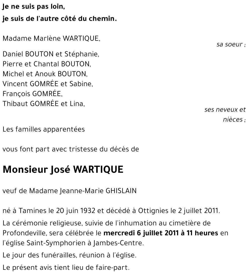 José WARTIQUE