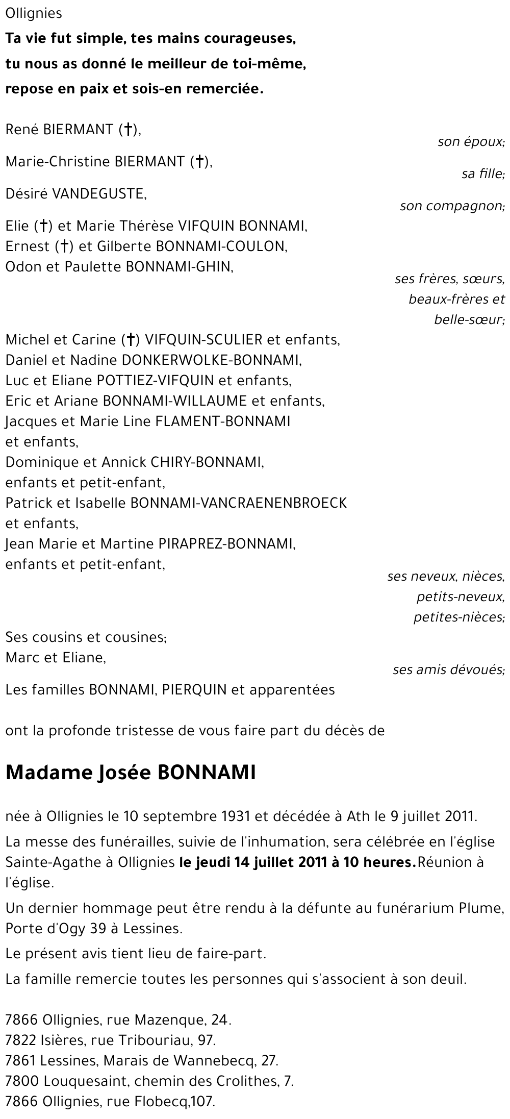 Josée BONNAMI