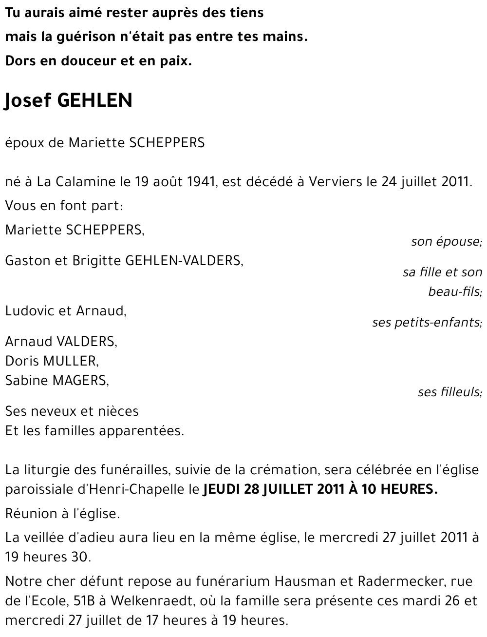Josef GEHLEN