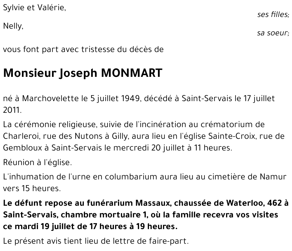 Joseph MONMART