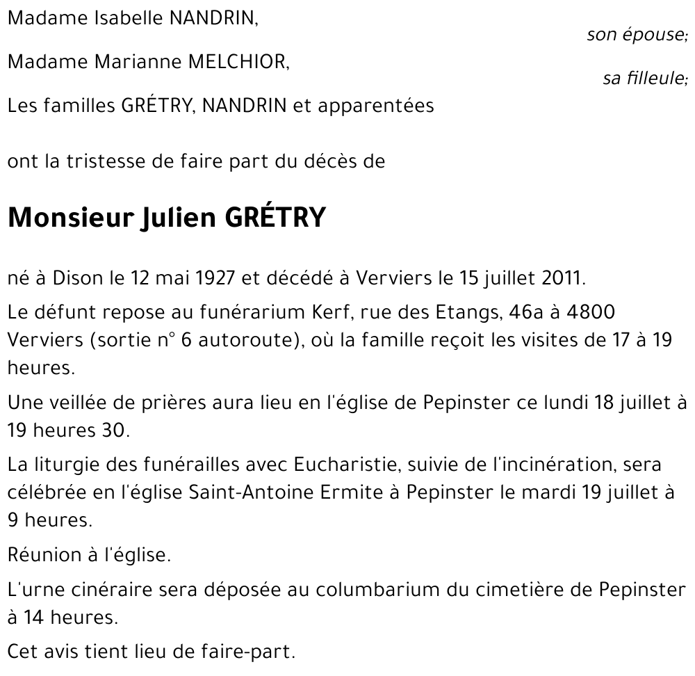 Julien GRéTRY