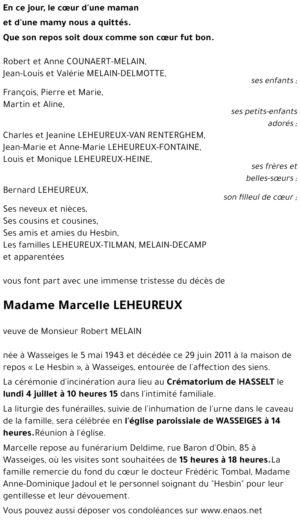 Marcelle LEHEUREUX