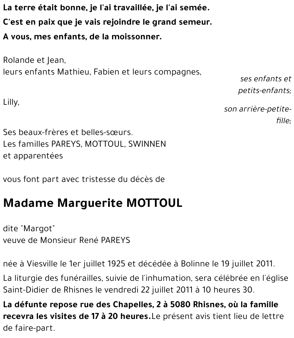 Marguerite MOTTOUL