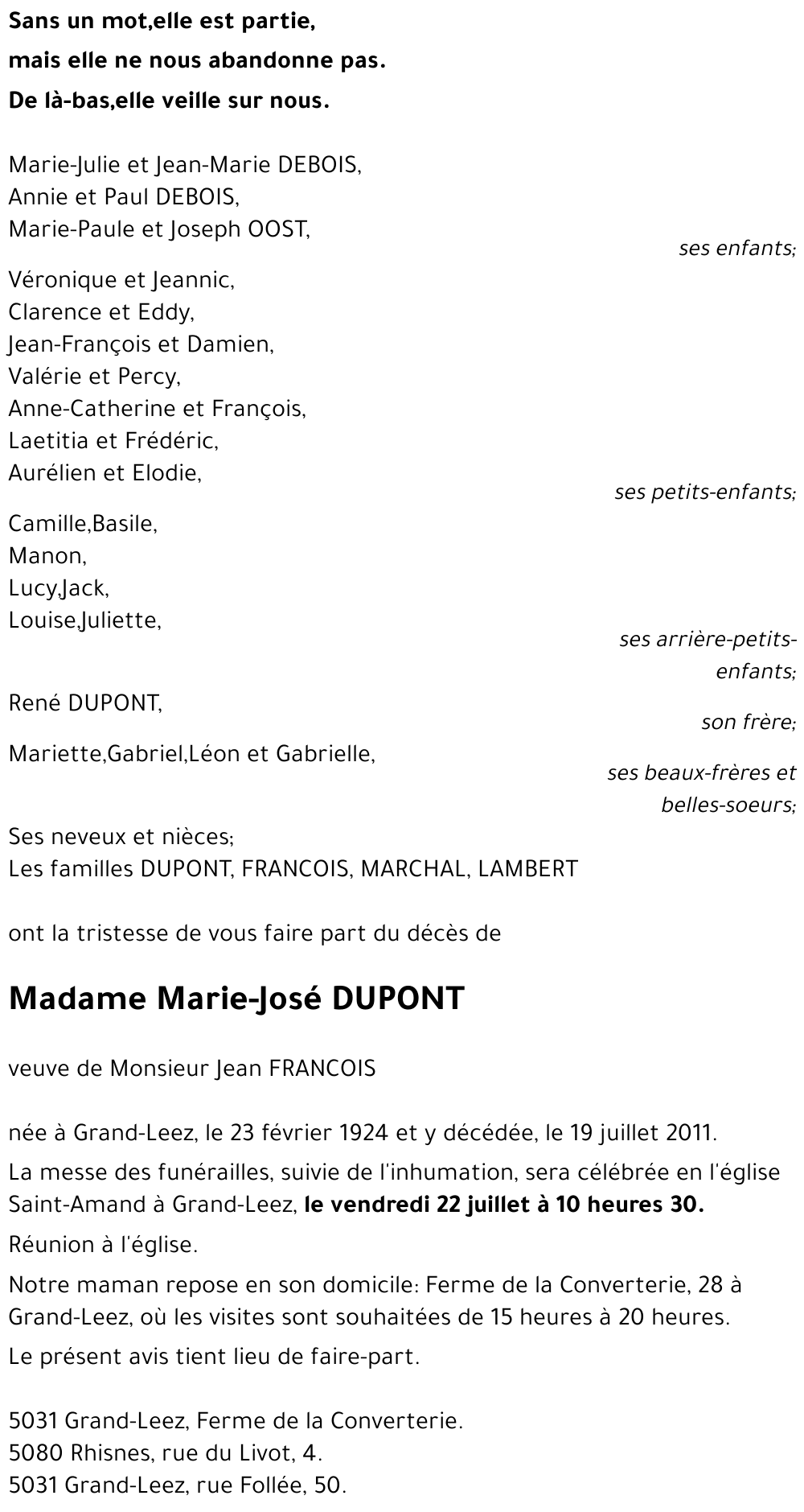 Marie-José DUPONT