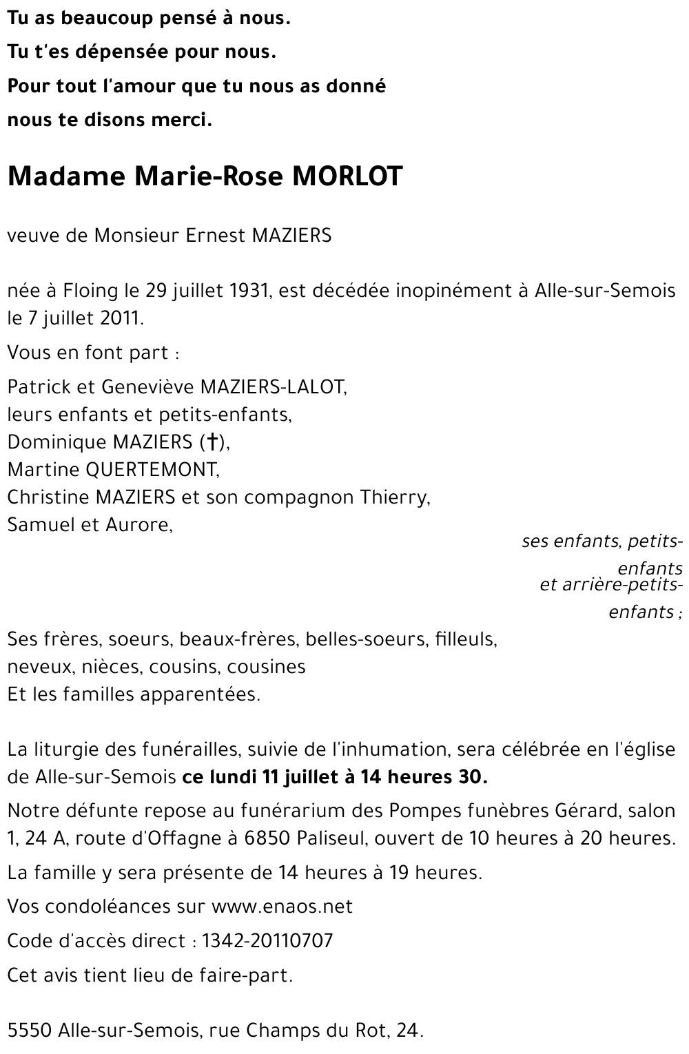 Marie-Rose MORLOT