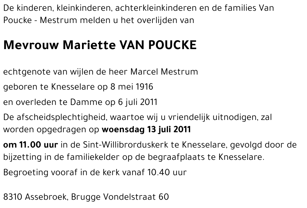 Mariette VAN POUCKE