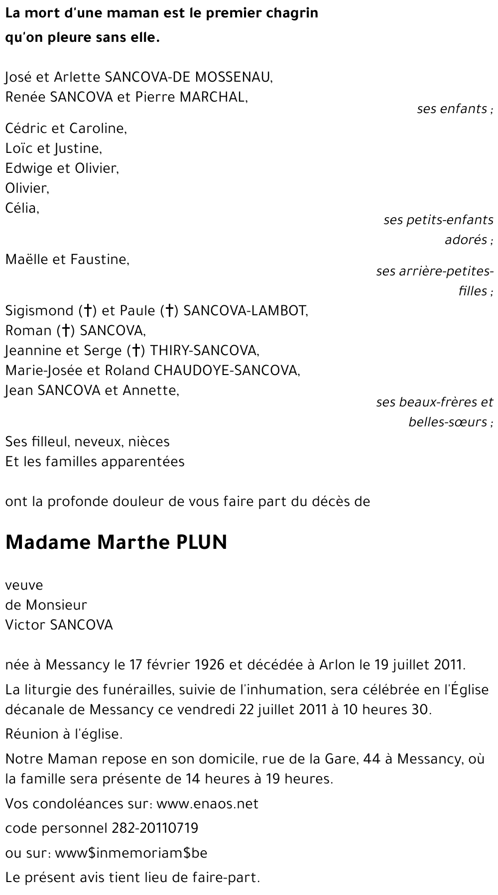 Marthe PLUN