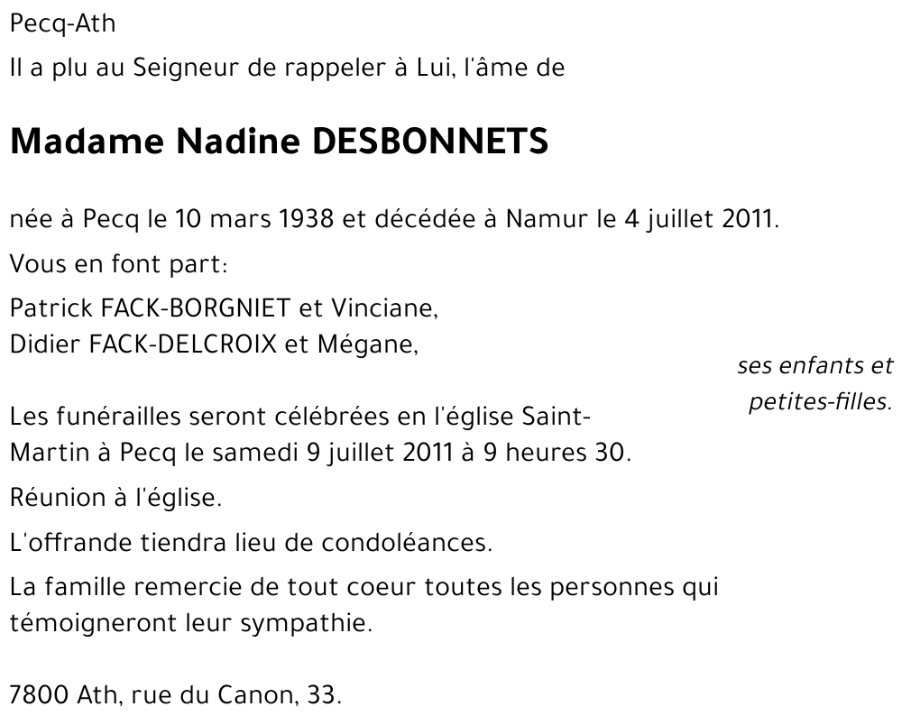 Nadine Desbonnets